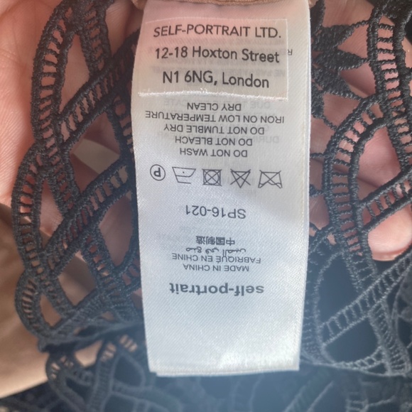 Self-Portrait one shoulder lace dress - Size 6 - Picture 3 of 4